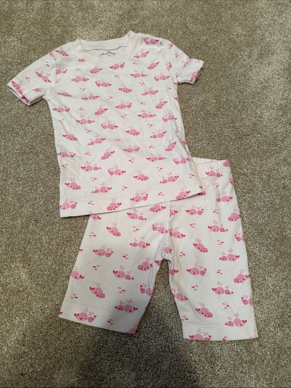 Kissy Kissy Pink Whale Short Sleeve Pajama Set